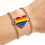 Herzförmiger Regenbogen-Legierungsanhänger-Herzform 100 Stück 3