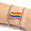 Herzförmiger Regenbogen-Legierungsanhänger-Herzform 100 Stück 4