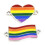 Herzförmiger Regenbogen-Legierungsanhänger-Herzform 100 Stück 5
