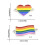 Herzförmiger Regenbogen-Legierungsanhänger-Herzform 100 Stück 7