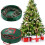 Sac de rangement pour couronne de Noël, 61 cm, fermeture éclair double robuste 2