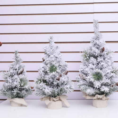 Snowflake Flocked Desktop Christmas Tree 50 cm 2