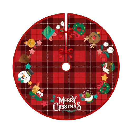 Fluwelen kerstboomrok, rond, 122 cm