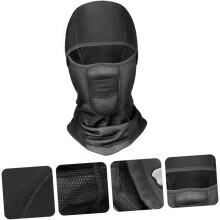 Thickened Windproof Winter Cap Comfortable Face Mask Headgear Black Water-Proof Riding Ski Mask for Outdoor Sports
