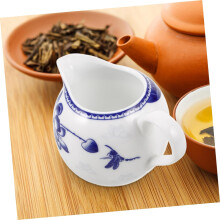 Ergonomic Gravy Boat Sauce Jug Creamer Pitcher White Porcelain for Dressings Syrup