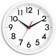 Horloge murale silencieuse à piles de 30 cm (12 pouces), écologique