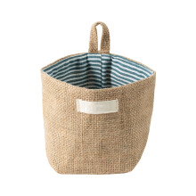 Sac de rangement suspendu en coton et lin – Panier de rangement mural
