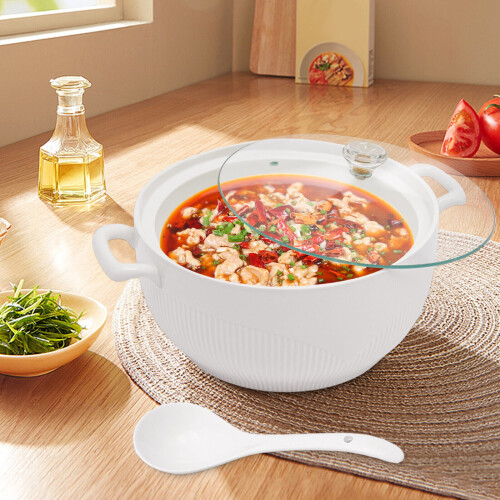 Ceramic Soup Tureen with Glass Lid 3L