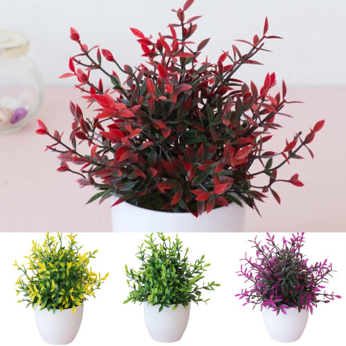 Planta Bonsai Artificial de 22cm em Plástico para Decoração de Ambientes Internos e Externos