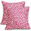 Conjunto de 2 capas de almofada com estampa de leopardo rosa choque, 50x50cm (20x20 polegadas). 1