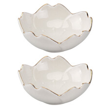 Ensemble de 2 bols à trempette en céramique – Motif fleurs de cerisier