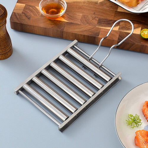 Pølse-grill i rustfritt stål, kapasitet til 5 pølser 1