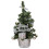 Mini Artificial Christmas Trees Gold Silver Red 20x5.5cm 2
