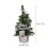 Mini Artificial Christmas Trees Gold Silver Red 20x5.5cm 3