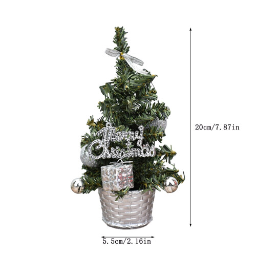Mini Artificial Christmas Tree Desktop Decoration Set 2
