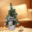 Mini Artificial Christmas Trees Gold Silver Red 20x5.5cm 5