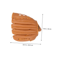 Professional 11.5in Softball Baseball Left-Hand Glove Sturdy Training Glove Impact-Resistant Palm Yellow