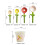 Keramik-Messlöffel-Set in Blumenform, 6-teilig 4