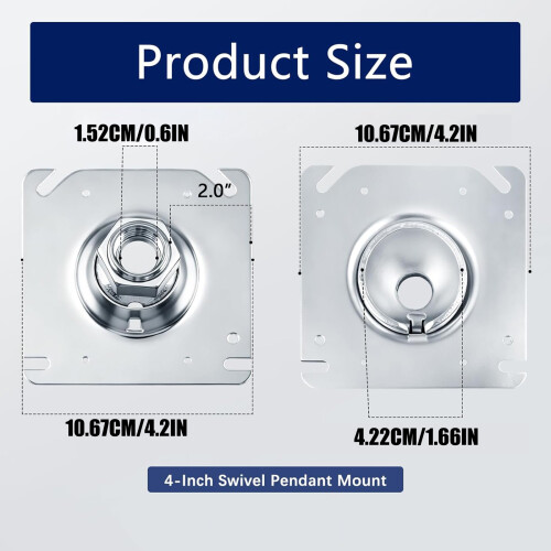 High Capacity 50lb Swivel Mounting Bracket For Lighting And 2