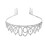 Rhinestone Crown with Hair Comb – Silver 3
