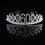 Rhinestone Crown with Hair Comb – Silver 4