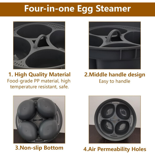 Nonstick Microwave Egg Poacher Insert – 4-Cup 2