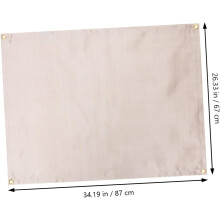 1 coperta ignifuga 87x67 cm, tessuto ignifugo isolante in vetro per barbecue all'aperto.