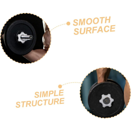 Security Nut and Lock Collars Set for Barbell Dumbbell Nuts 2.5cm Diameter 4PCS Anti-Slip Double Locking 2