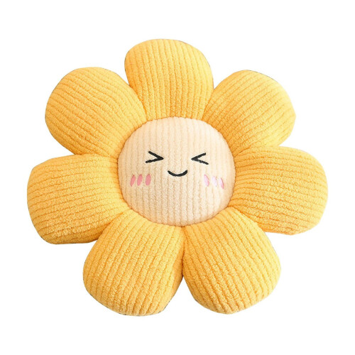 Soft Yellow Flower Throw Pillow 17.71 inch 2