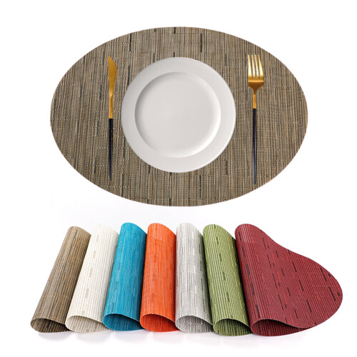 Bamboo Pattern Heat Resistant Table Mats 2 pcs 1