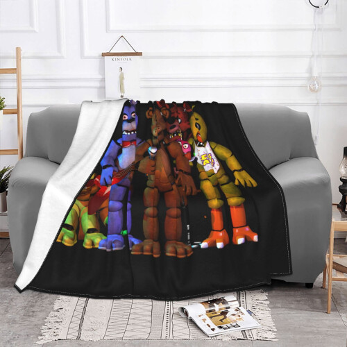 FNAF tæppe blødt flannel plaid 50x60 tommer 1
