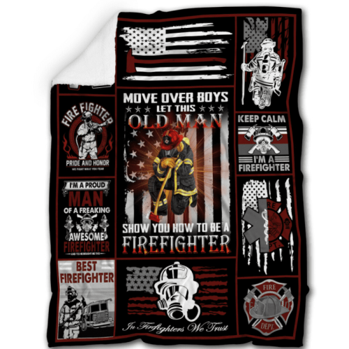 Firefighter Fleece Blanket Sherpa Throw 1