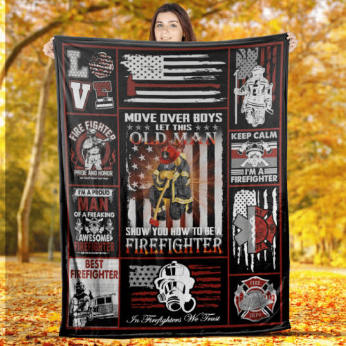 Firefighter Fleece Blanket Sherpa Throw 2