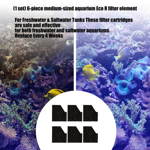 Pack Of 6 Aquariums Filter Cartridges Replacement Filter Sponge 1