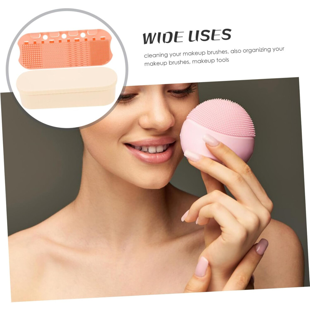 Hbhkjs Makeup Brushes Cleaner Set Brush Holder Organizer Cleaning Box Women's Makeup Tools Cleaner For Home Use