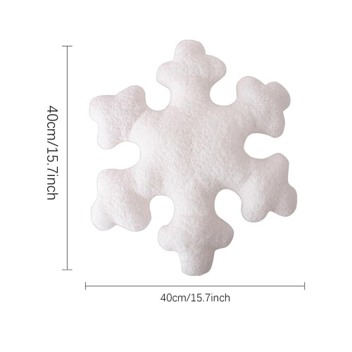 Snowflake-shaped decorative pillow for sofa or bed 2