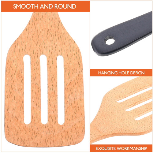 Beech Wood Cooking Spatula – 4-Piece Set 1