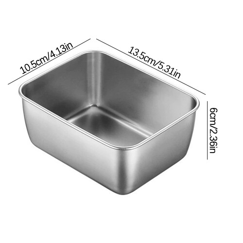 Boîte de rangement robuste en acier inoxydable (1 pièce) 1