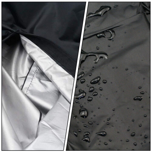 Housse imperméable noire pour chauffage de terrasse extérieur 1