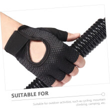 1 Pair Fitness Half Finger Cots wrist wraps gloves dumbbell gloves Breathable Workout Gloves