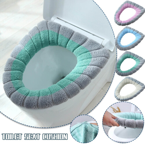 Keeplus Knitted Toilet Seat Cushion Thickened Washable 2