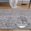 Machine Washable Low-Pile Grey Runner Rug 5