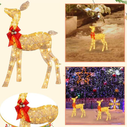Bxaolu Luminous Deer -perheen ulkokoristesetti, 3 osaa 1
