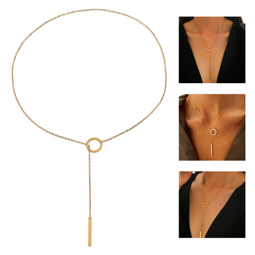 Modern Unisex Clavicle Chain Necklace Featuring-Silver 2