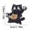 Hübsche Brosche „Black Puss Nipping Coffee“, niedliche 3