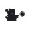 Hübsche Brosche „Black Puss Nipping Coffee“, niedliche 4