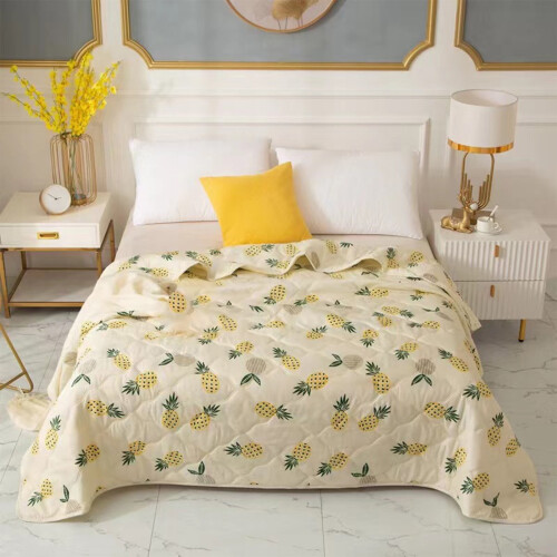 Kdkad Home Quilt Queen Size Solid Microfiber Coverlet 1