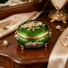 Sophisticated European Collection Jewelry Box-Golden Red