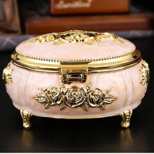 Decoratieve metalen sieradenhouder, vintage look,-Goudblauw