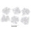 Christmas Snowflake String Ornaments White Set 12 pcs 4